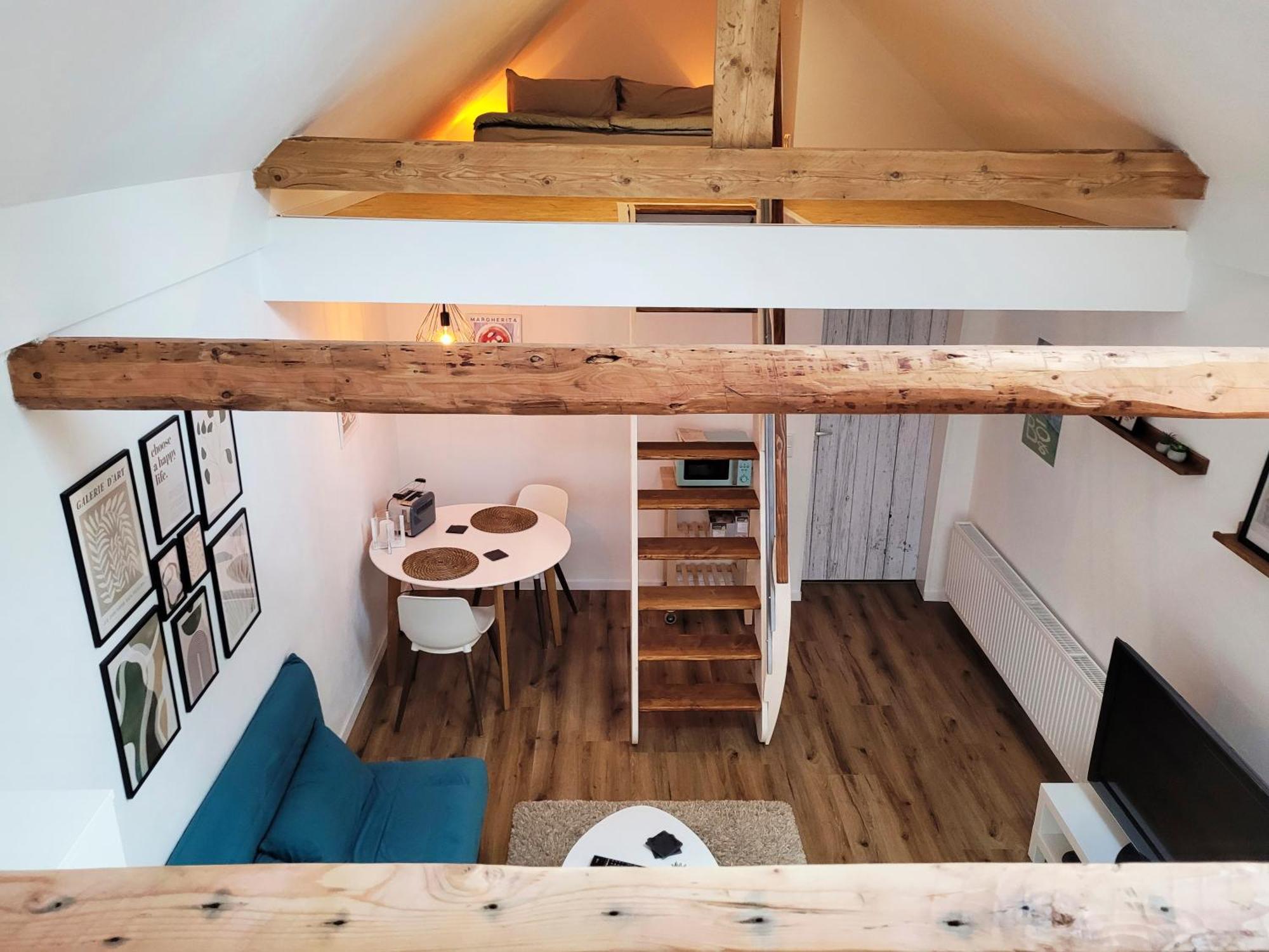 Modernes 1-Zimmer-Apartment Mit Galerie-Schlafkoje Im Skandinavischen Stil Ostenfeld  Exteriör bild