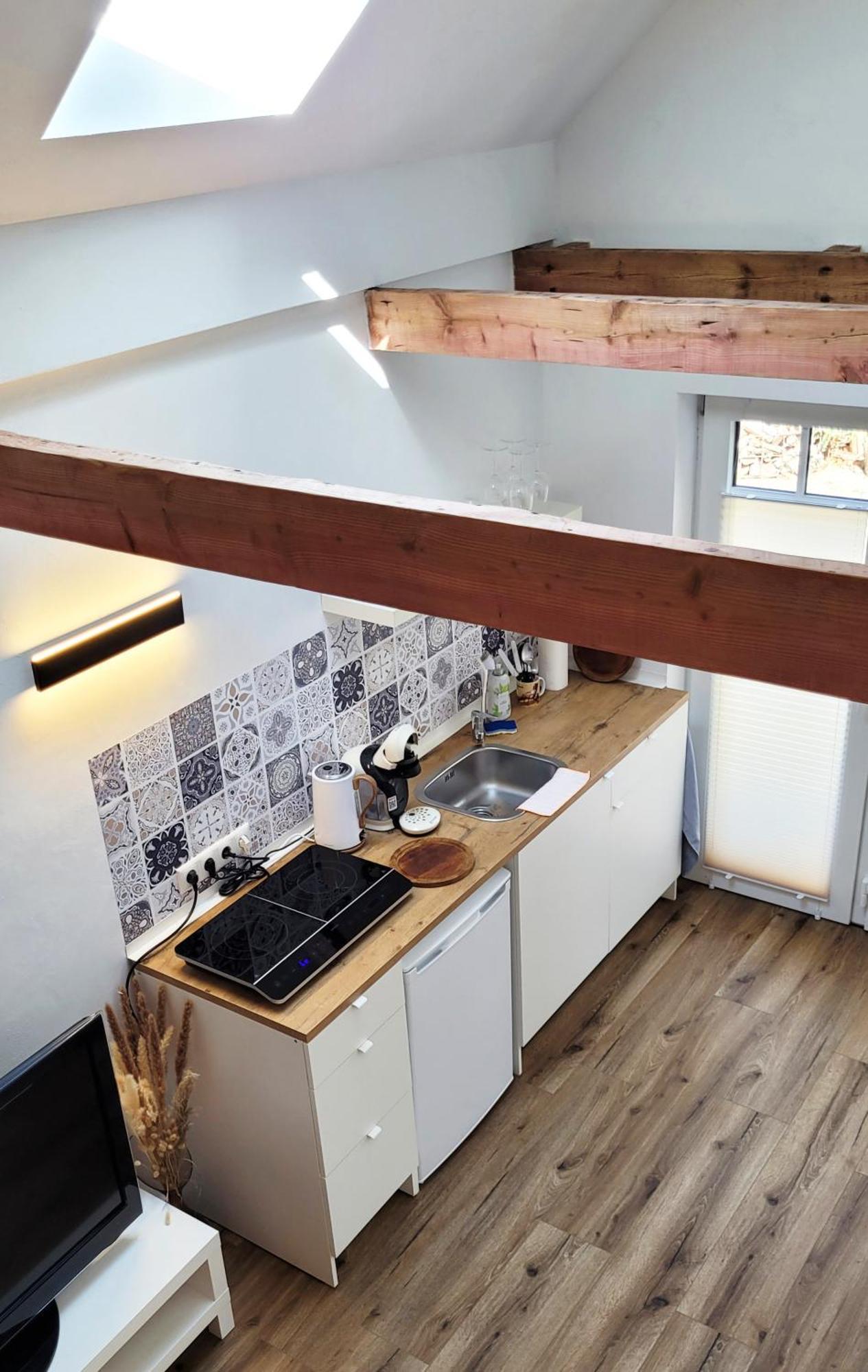 Modernes 1-Zimmer-Apartment Mit Galerie-Schlafkoje Im Skandinavischen Stil Ostenfeld  Exteriör bild