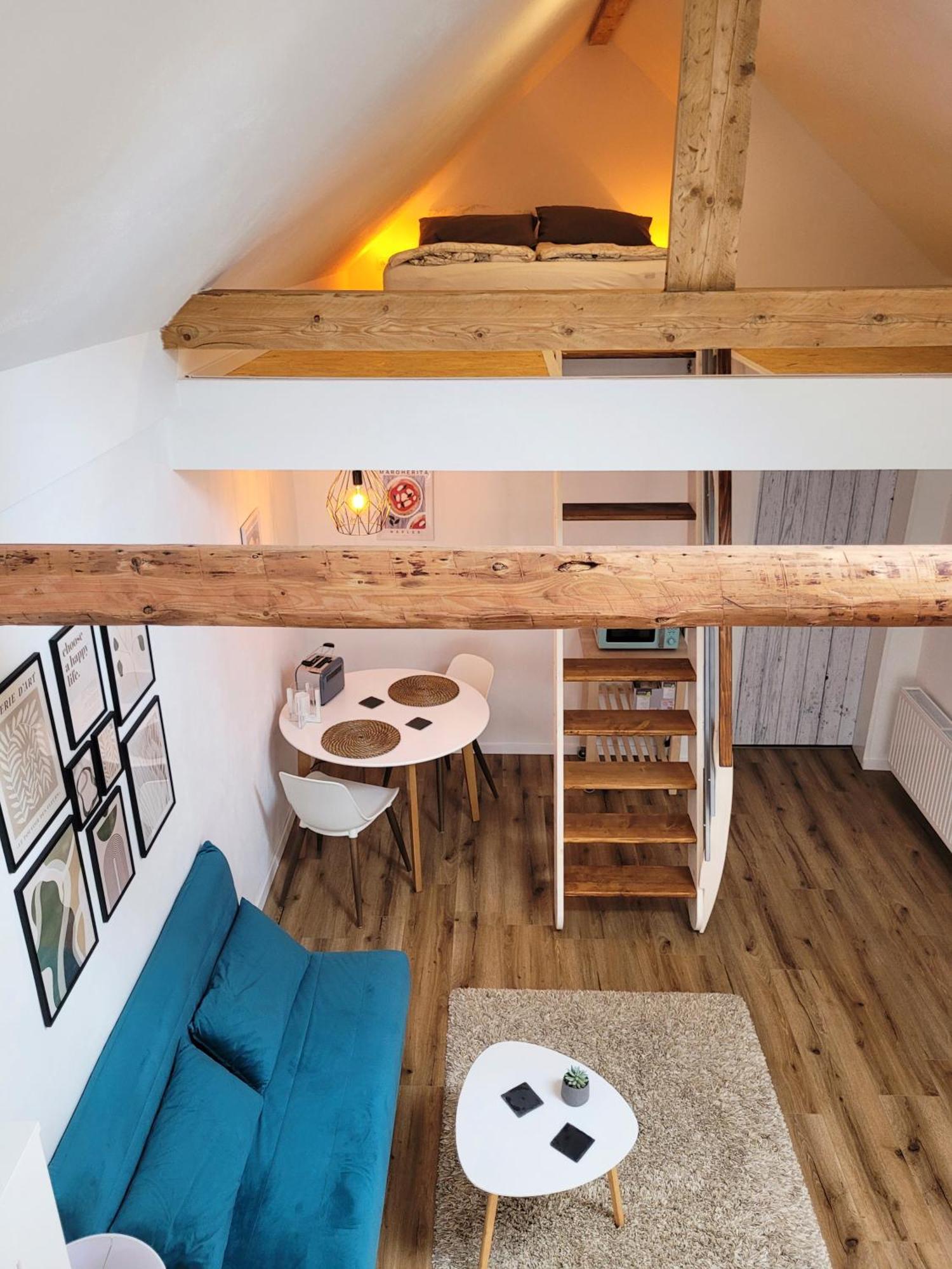 Modernes 1-Zimmer-Apartment Mit Galerie-Schlafkoje Im Skandinavischen Stil Ostenfeld  Exteriör bild